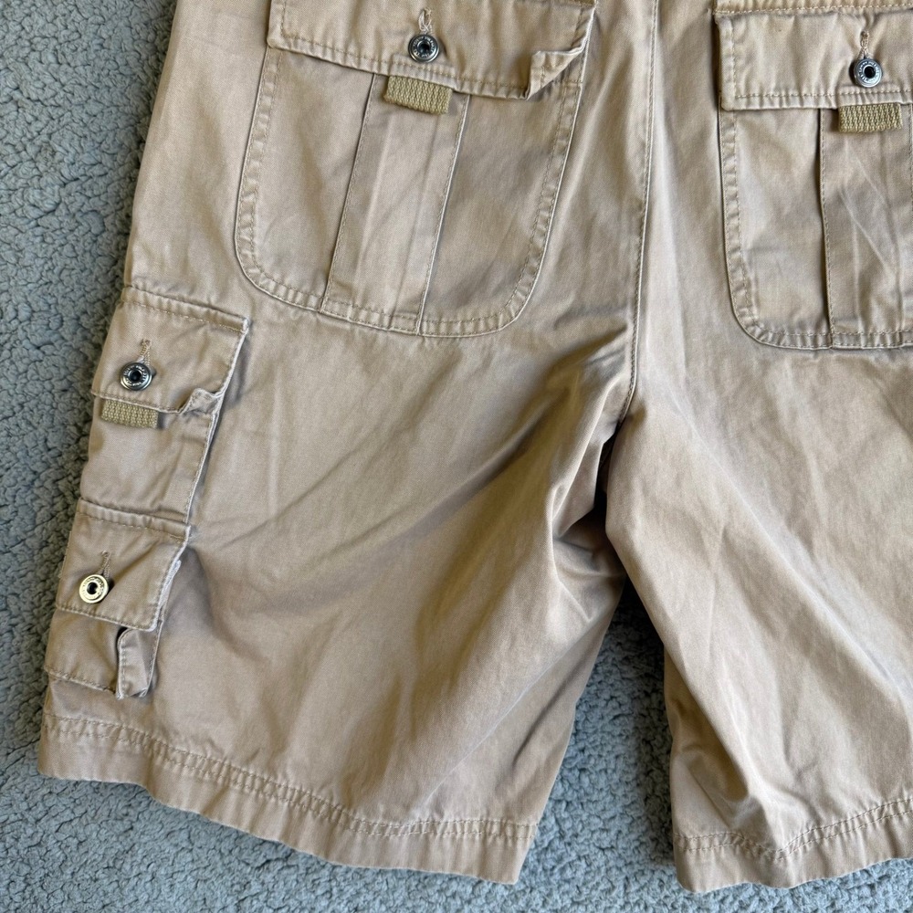 Tommy Hilfiger Mens Cargo Shorts Tan Khaki Multi Pocket Cotton Size 30 - Picture 13 of 15